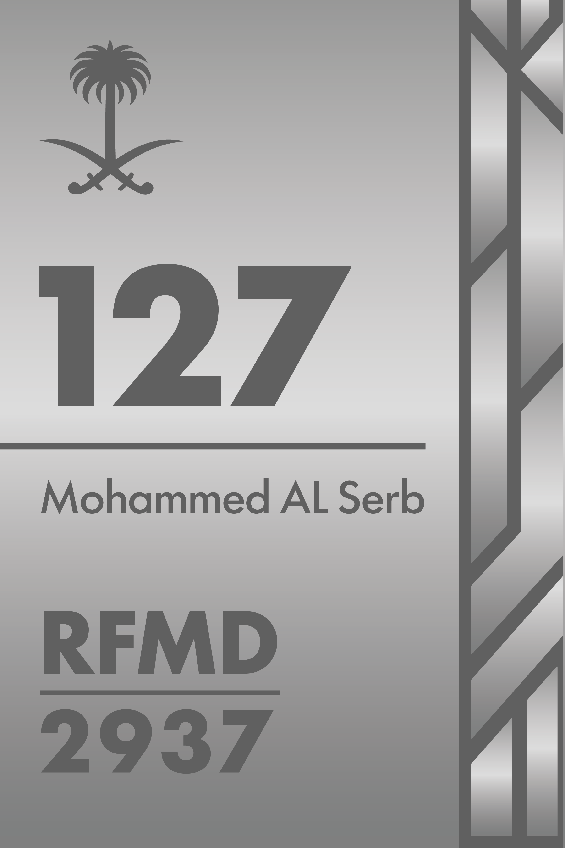 Vertical Naming Plate with National Address